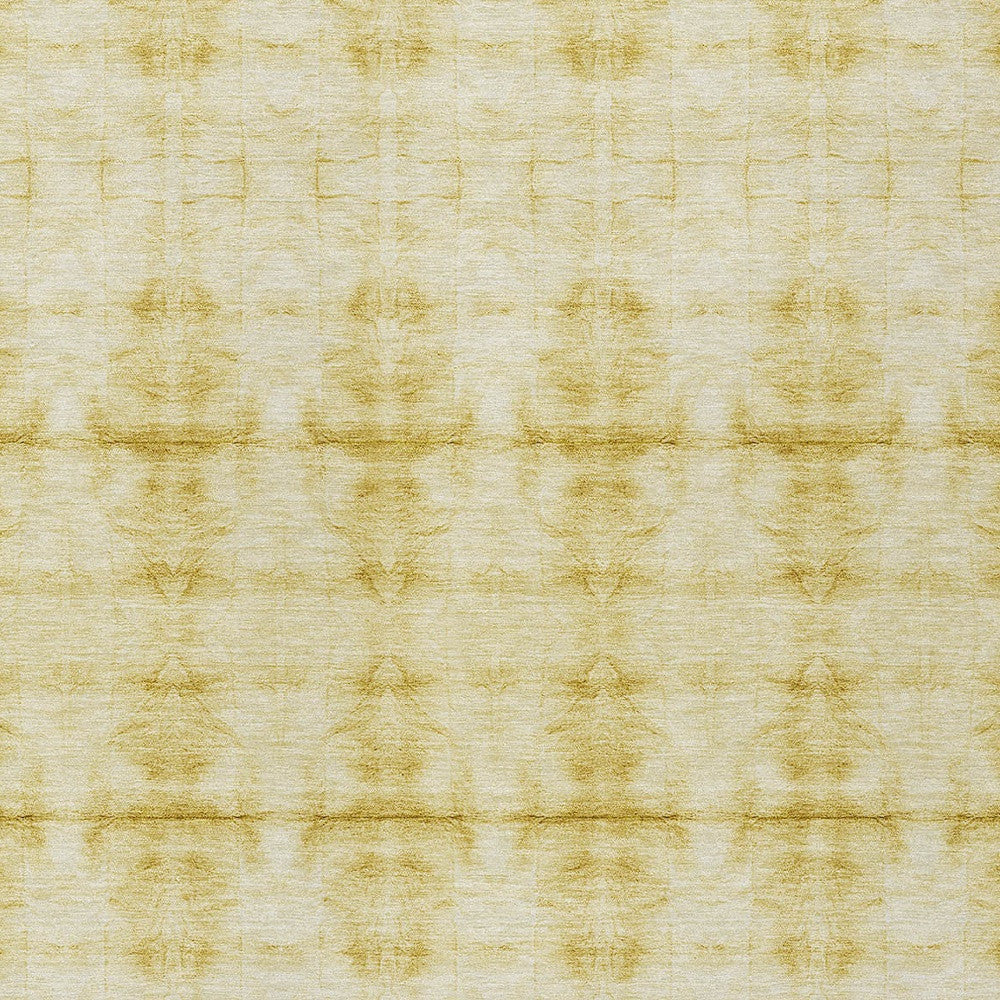 8' X 10' Wheat And Gold Geometric Washable Indoor Outdoor Area Rug-5