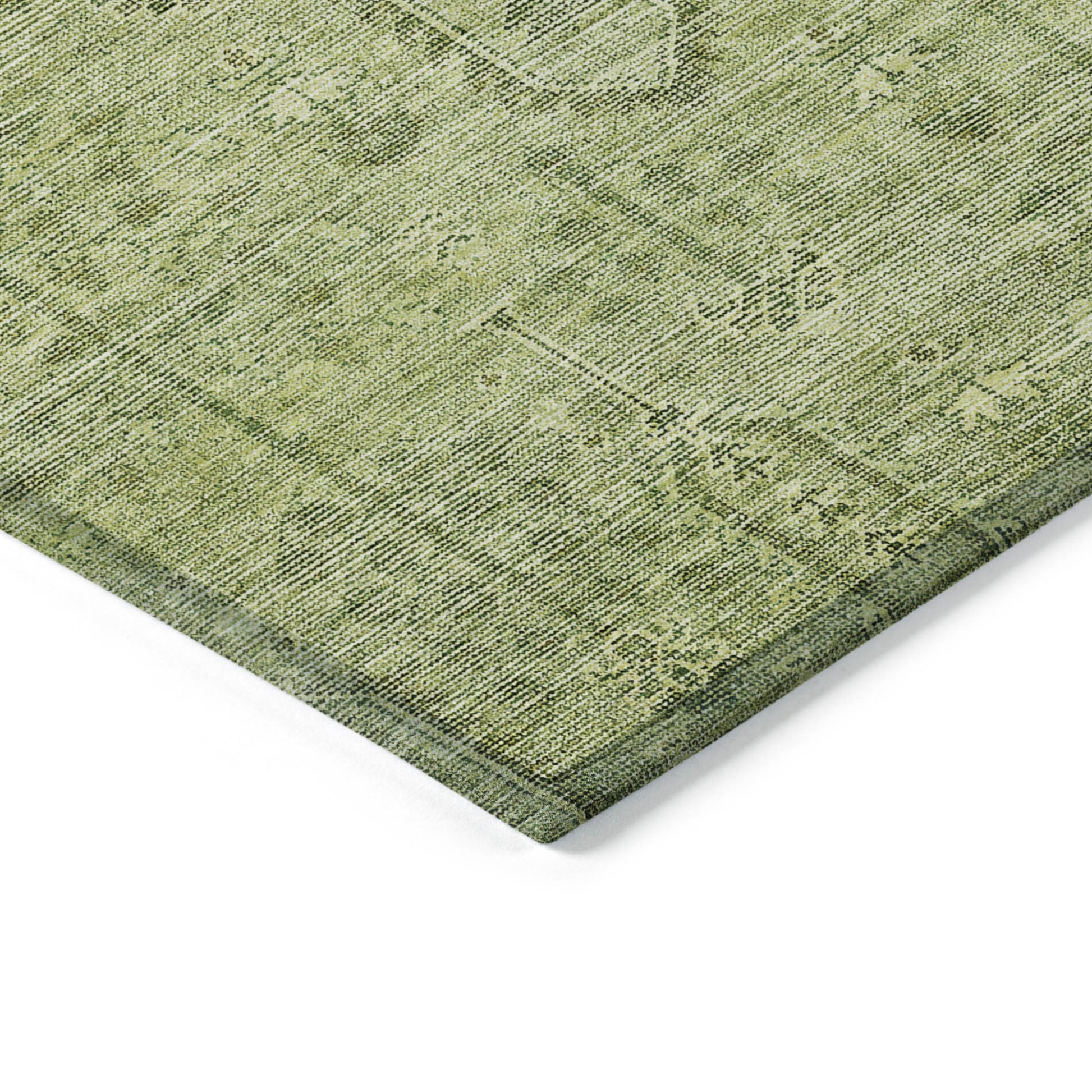 5' X 8' Sage And Artichoke Green Southwestern Washable Indoor Outdoor Area Rug-4