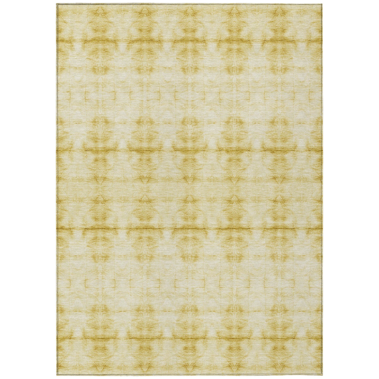 8' X 10' Wheat And Gold Geometric Washable Indoor Outdoor Area Rug-1