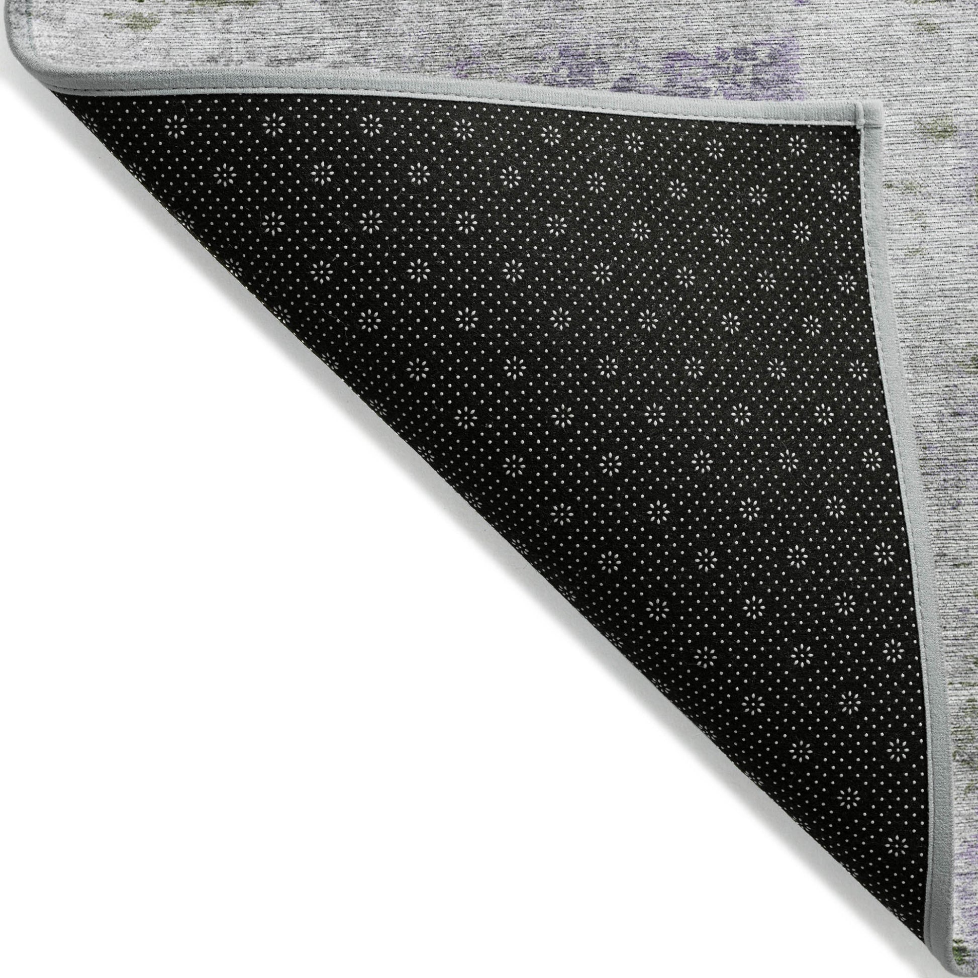 3' X 5' Olive Green And Gray Abstract Washable Indoor Outdoor Area Rug-3